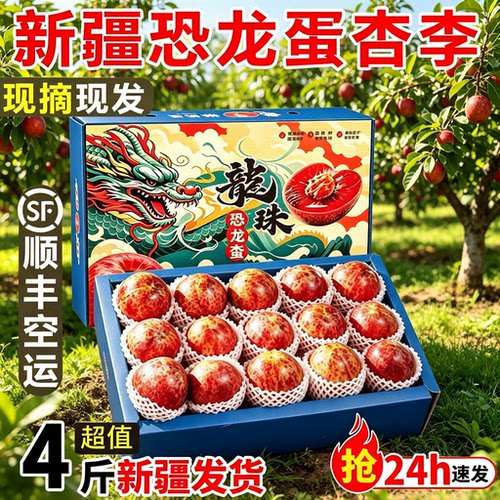 新疆恐龙蛋李子纯甜红心现摘