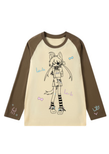 车日时 lala美少女原创插肩春秋内搭长袖卫衣日系可爱纯棉