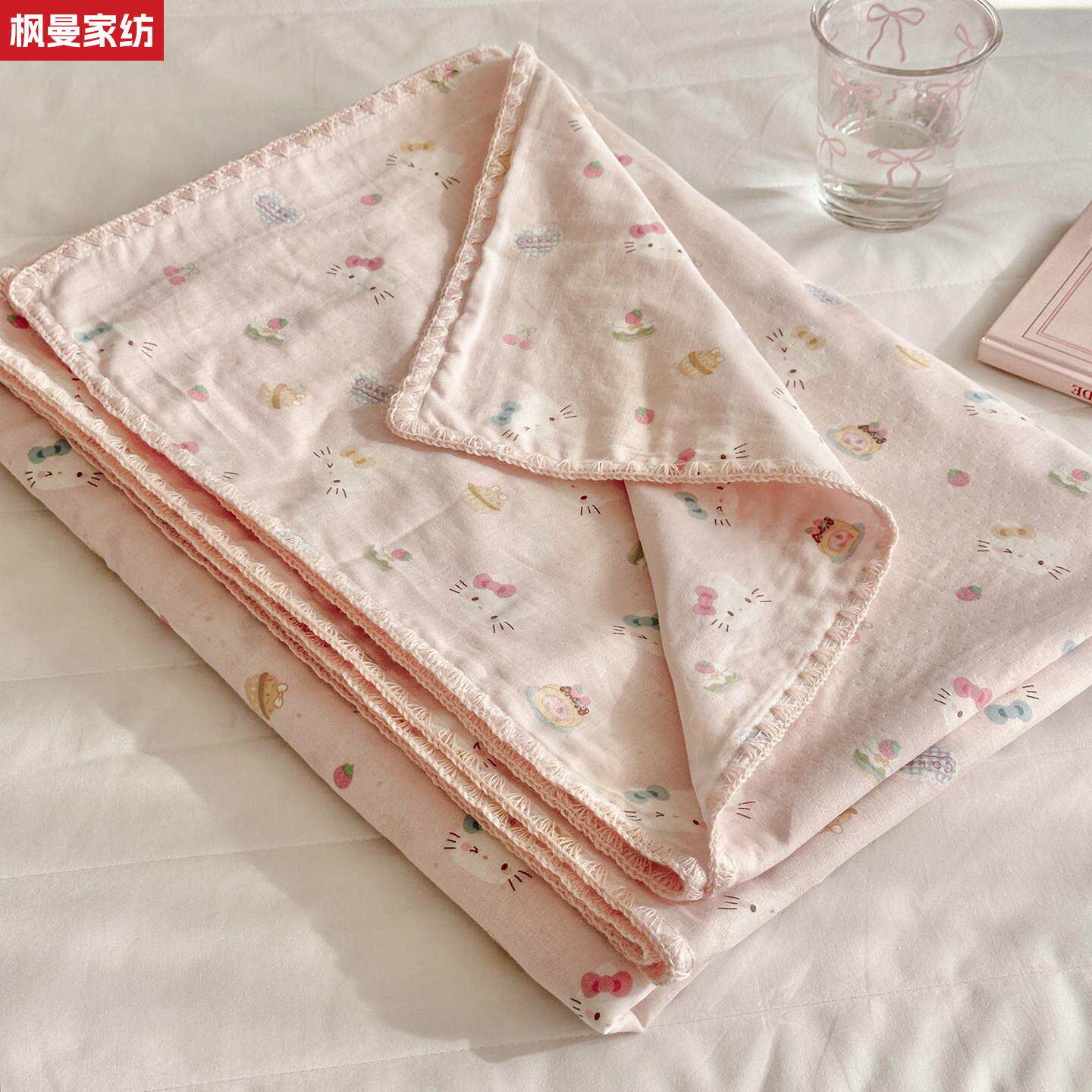 纯棉纱布盖毯夏季全棉双层纱夏凉被单人儿童空调毯沙发毯午睡毯子