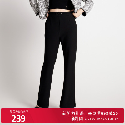 婉甸2025年秋季新品耀石黑直筒裤1243P05RS1