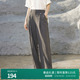 长裤 中性灰阔腿裤 1242P19RS4 新品 婉甸2025夏季