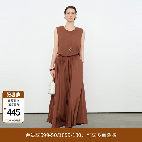 雅丹咖针织纽结套装
