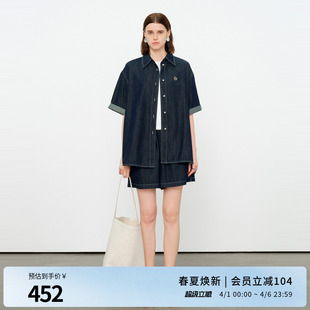 婉甸2026夏季 经典 原色丹宁套装 牛仔休闲两件套女1252L01DX1 新品