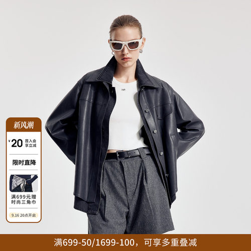 婉甸百搭常规PU短外套
