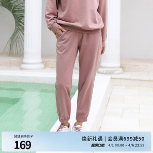 婉甸2025紫雾色卫裤 1241P06SX2YX 华丽风休闲裤