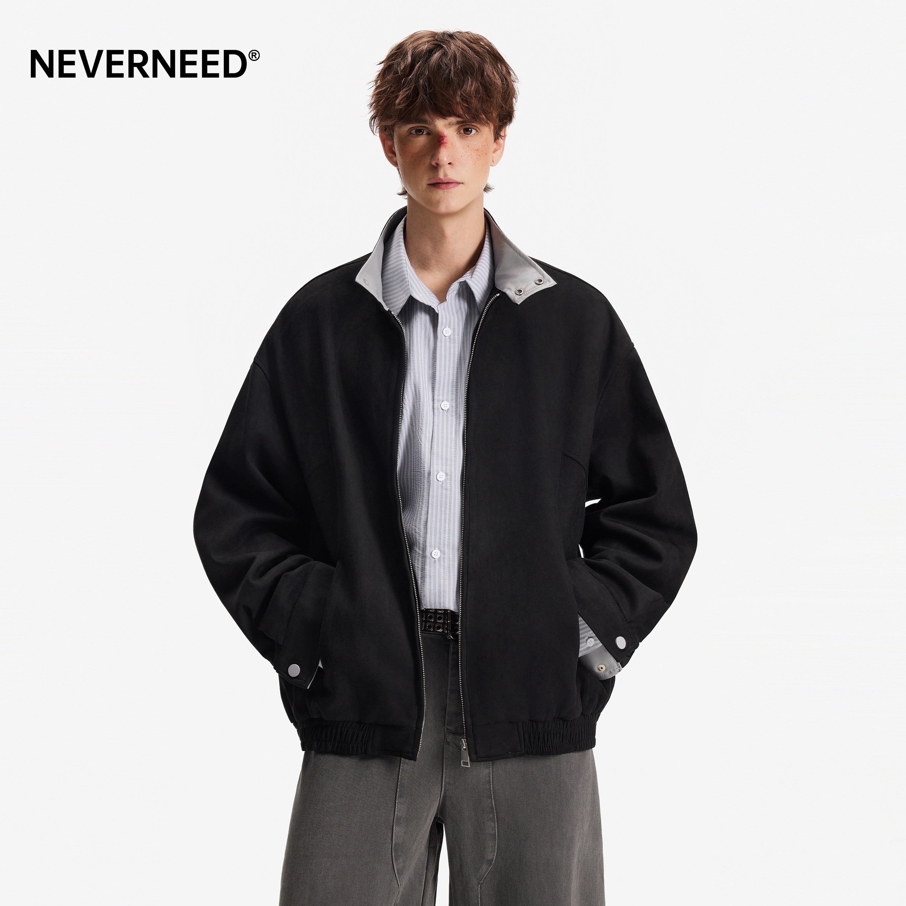 NEVERNEED哈灵顿空气层夹克男图片