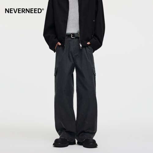 NEVERNEED解构工装休闲裤男女