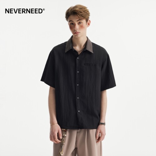 NEVERNEED亚麻莱赛尔衬衫男女