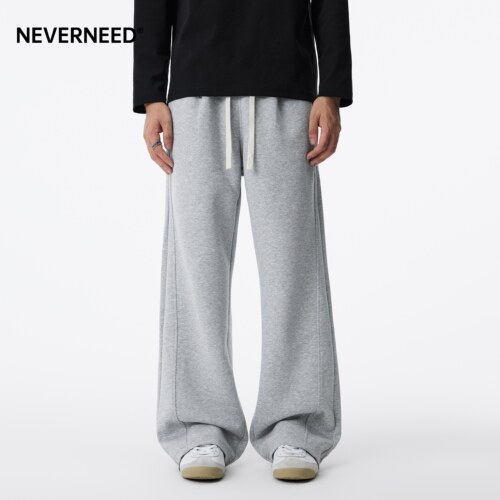 NEVERNEED宽松休闲卫裤男女