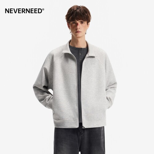 NEVERNEED美式cleanfit开衫卫衣