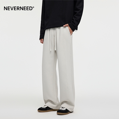 NEVERNEED空气层纯色休闲卫裤男