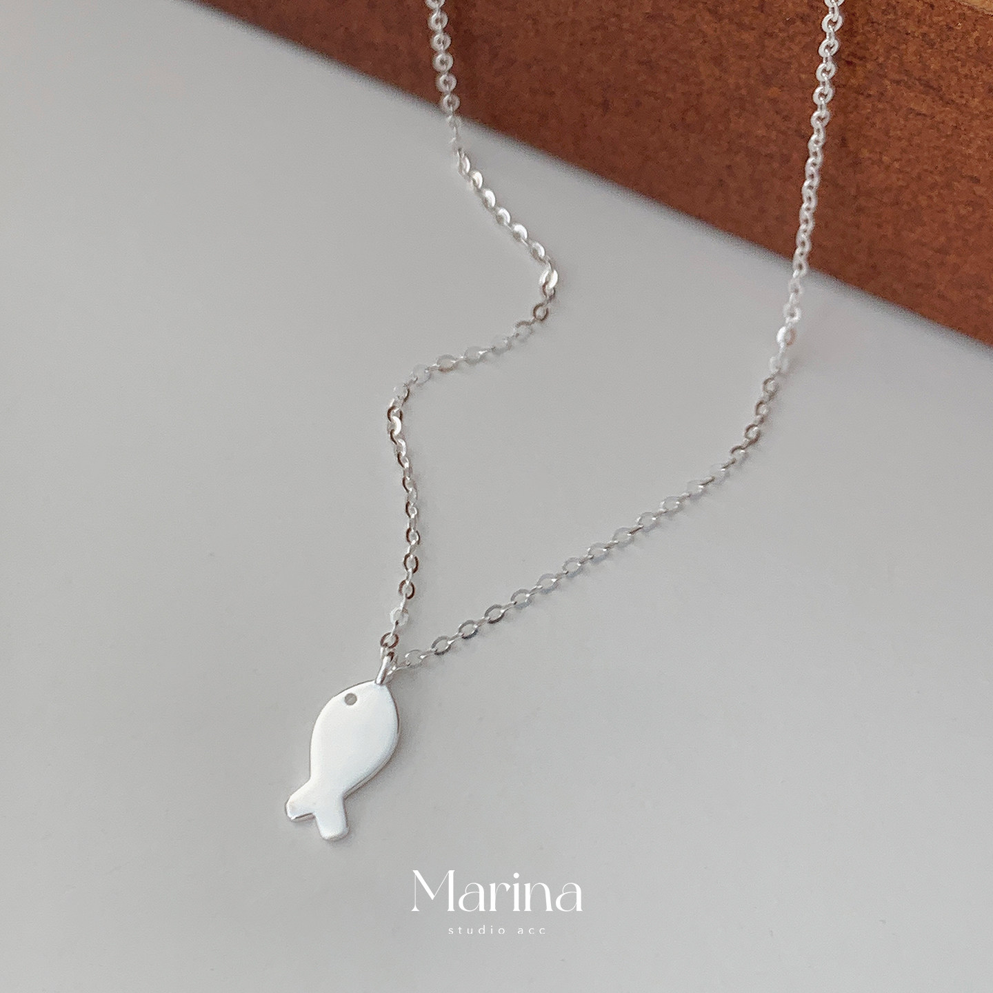 【小鱼饼干】通体s925纯银锁骨链韩国ins博主同款项链可爱童趣女