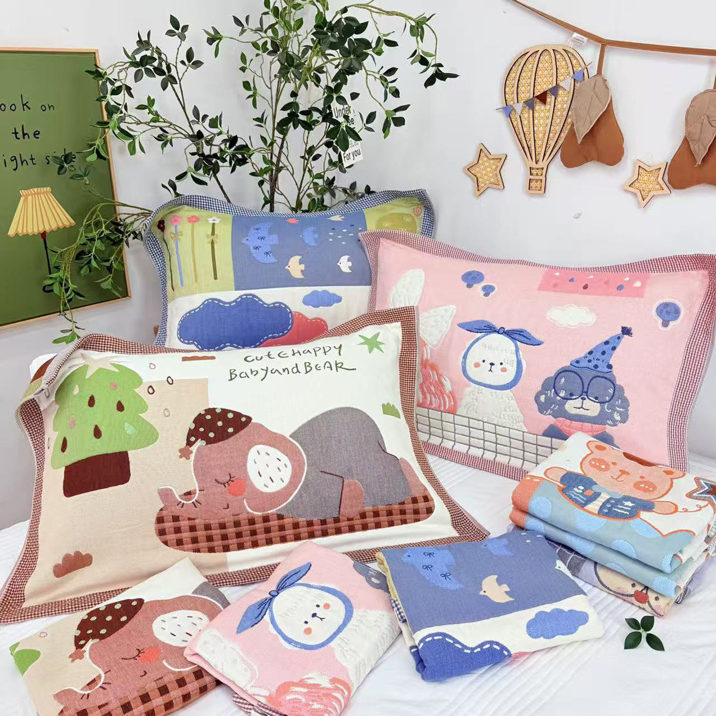 新款八层纯棉纱布枕巾一对四季通用亲肤柔软卡通成人家用枕头盖巾,床上用品,枕巾,淘宝优惠券,粉丝福利购,淘宝优惠卷