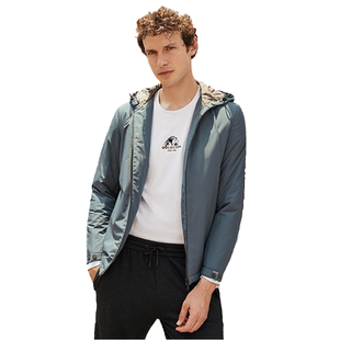 金利来奥特莱斯秋新款棉服男热特姆棉时尚连帽商务休闲外套夹克