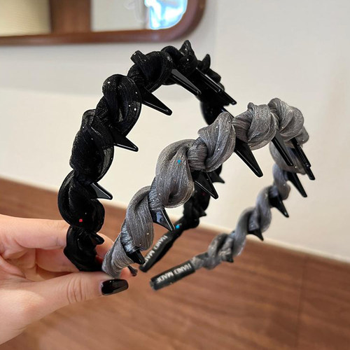 珠光网纱发箍女高颅顶2025新款高级感洋气时尚防滑洗脸发卡头箍女