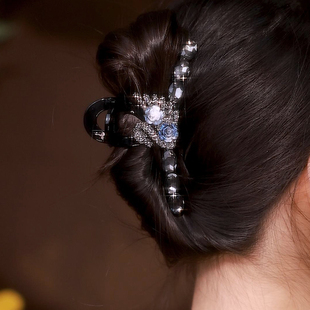 气质小天鹅抓夹女高级感2025新款 夹子头饰大号后脑勺发夹女鲨鱼夹