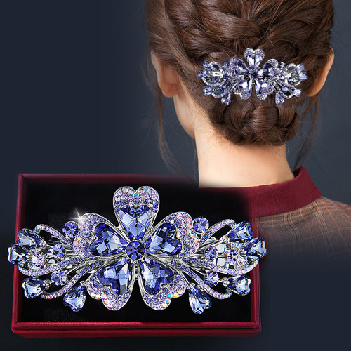 精致女士发夹后脑勺水晶高级感