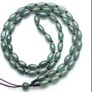 玉佩吊坠脖子挂绳翡翠米珠链绳子男女款手工编织链子配饰挂链百搭
