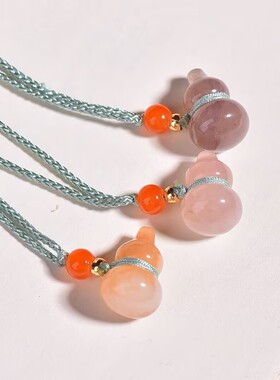 新疆金丝正品天然和田色玉福禄葫芦男女挂件紫富玉葫芦玉石吊坠