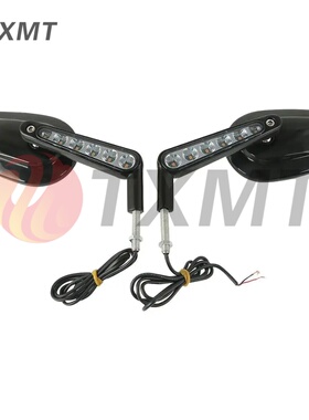 适用哈雷VROD VRSCF 09-17年改装LED带转向灯 后视镜反光倒车镜