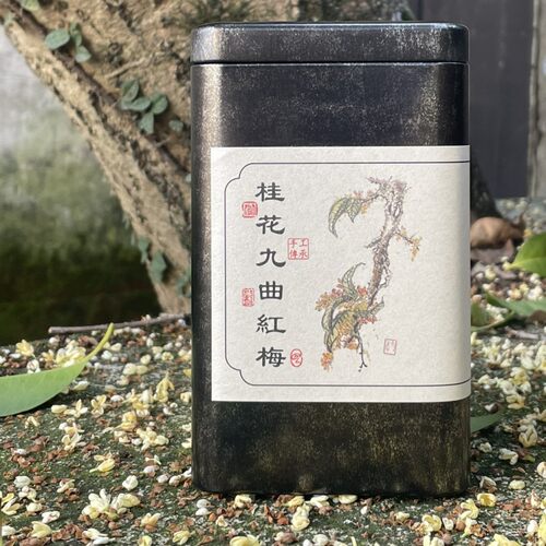 新茶杭州特产正宗本地龙井红茶雨前桂花九曲红梅100g铁罐自产自销