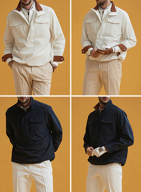 Mclimited-8453 男士立领夹克套头外套 高尔夫功能面料 哑光质感