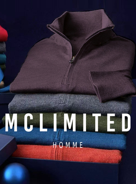 Mclimited-8055 男士半拉链针织衫 篙级羊毛纱线触感顺滑细腻柔软