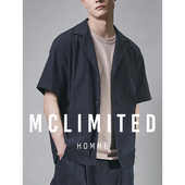 设计师款 McLimited 进口棉麻面料 短袖 外套 8047 沉稳大气男士