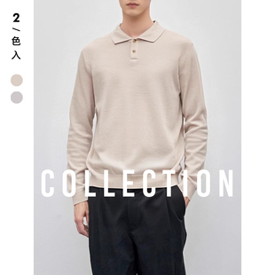 30%Cashmere 蜂窝组织织法 男士 翻领长袖 Mclimited 针织衫 8220