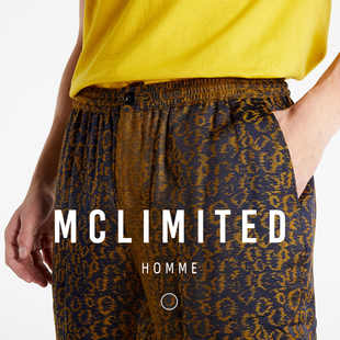 高端进口豹纹提花面料 复古时髦潮男休闲长裤 McLimited 8320