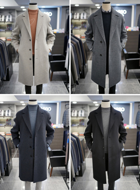 McLimited-8029 男士双面手缝羊毛呢大衣 13%羊絨 高效保暖內膽