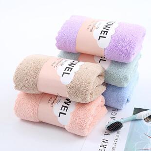 儿童礼品毛巾厂家高密珊瑚绒毛巾吸水加厚柔软洗脸巾可定