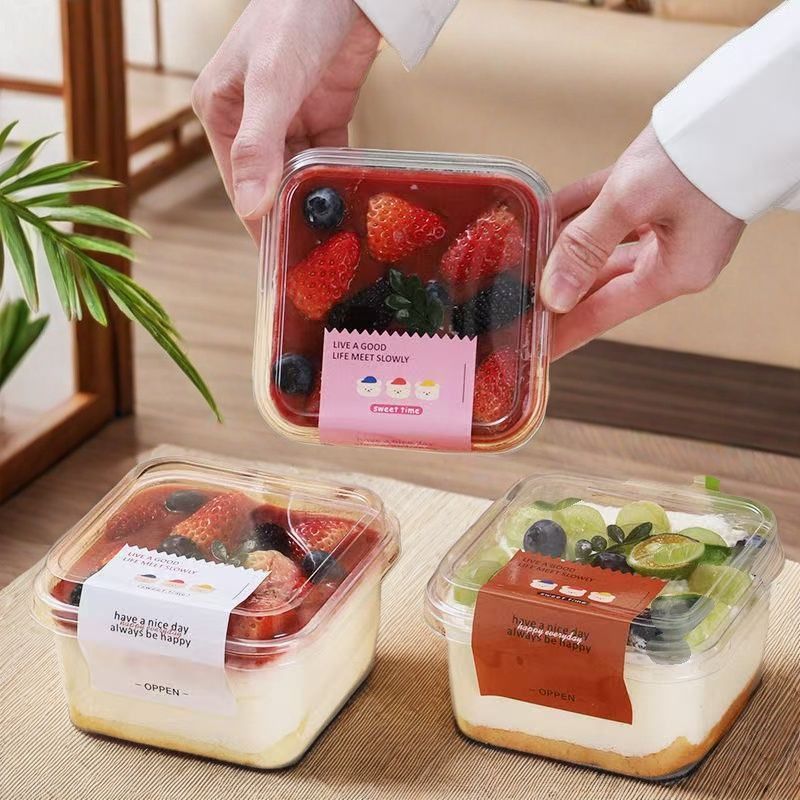 奶油慕斯蛋糕包装盒提拉米苏盒子一次性透明红丝绒豆乳甜品打包盒