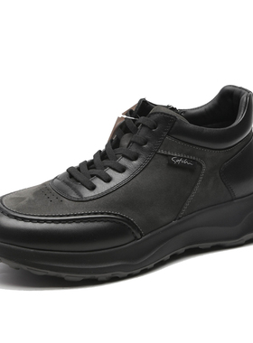 沙驰男鞋冬季加绒棉鞋运动休闲鞋Z12A9F0601男真皮皮鞋Z12A9F0600