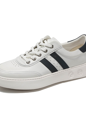 沙驰男鞋2026春夏季新款板鞋男真皮皮鞋轻便软底休闲鞋Z12C5B1109