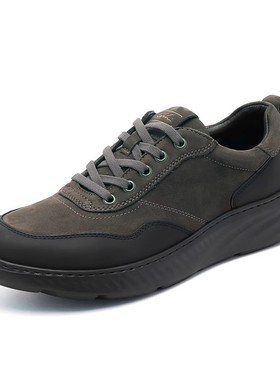 沙驰男鞋2025秋季新款运动休闲鞋男士真皮翻毛皮皮鞋Z12A7B0240