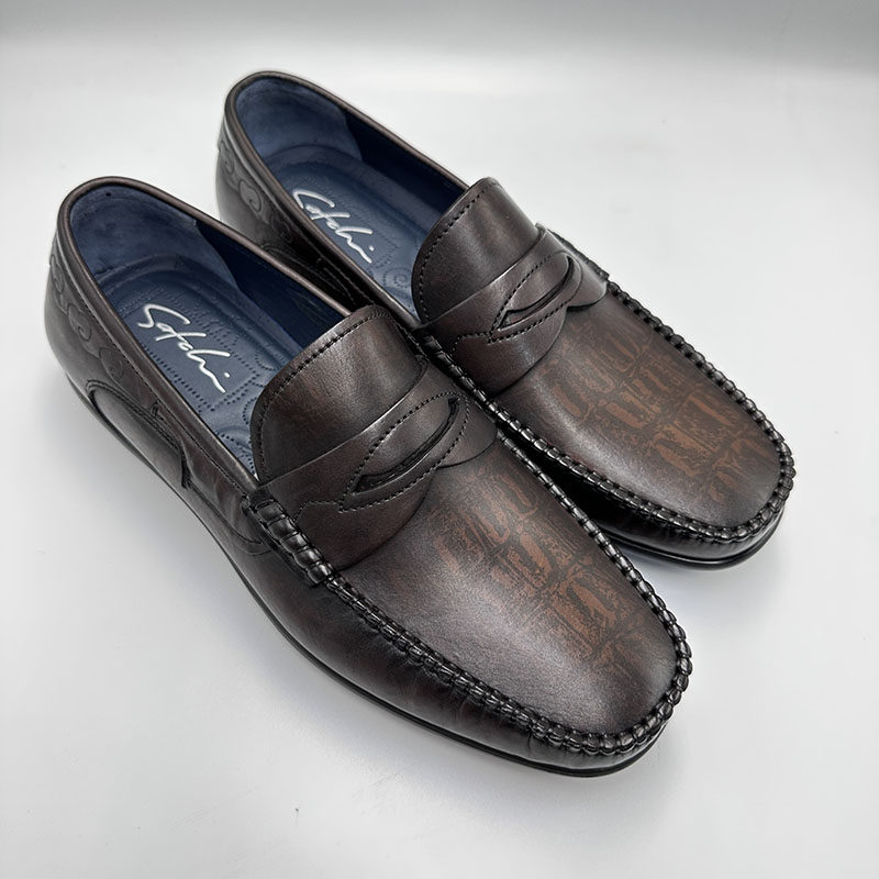 意大利进口沙驰男鞋2024新款一脚蹬豆豆鞋男士真皮乐福皮鞋休闲鞋