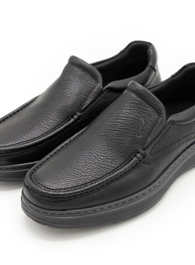 沙驰男鞋2025秋季新款一脚蹬休闲鞋男真皮软面羊皮皮鞋E12A7B0187