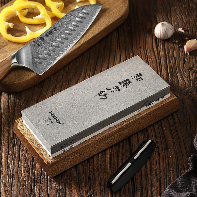 和臻白刚玉双面磨刀石1000/5000目家用菜刀开刃神器厨师专用油石