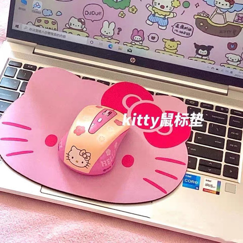 ins少女卡通可爱创意猫咪粉色鼠标垫办公女学生笔记本电脑鼠标垫