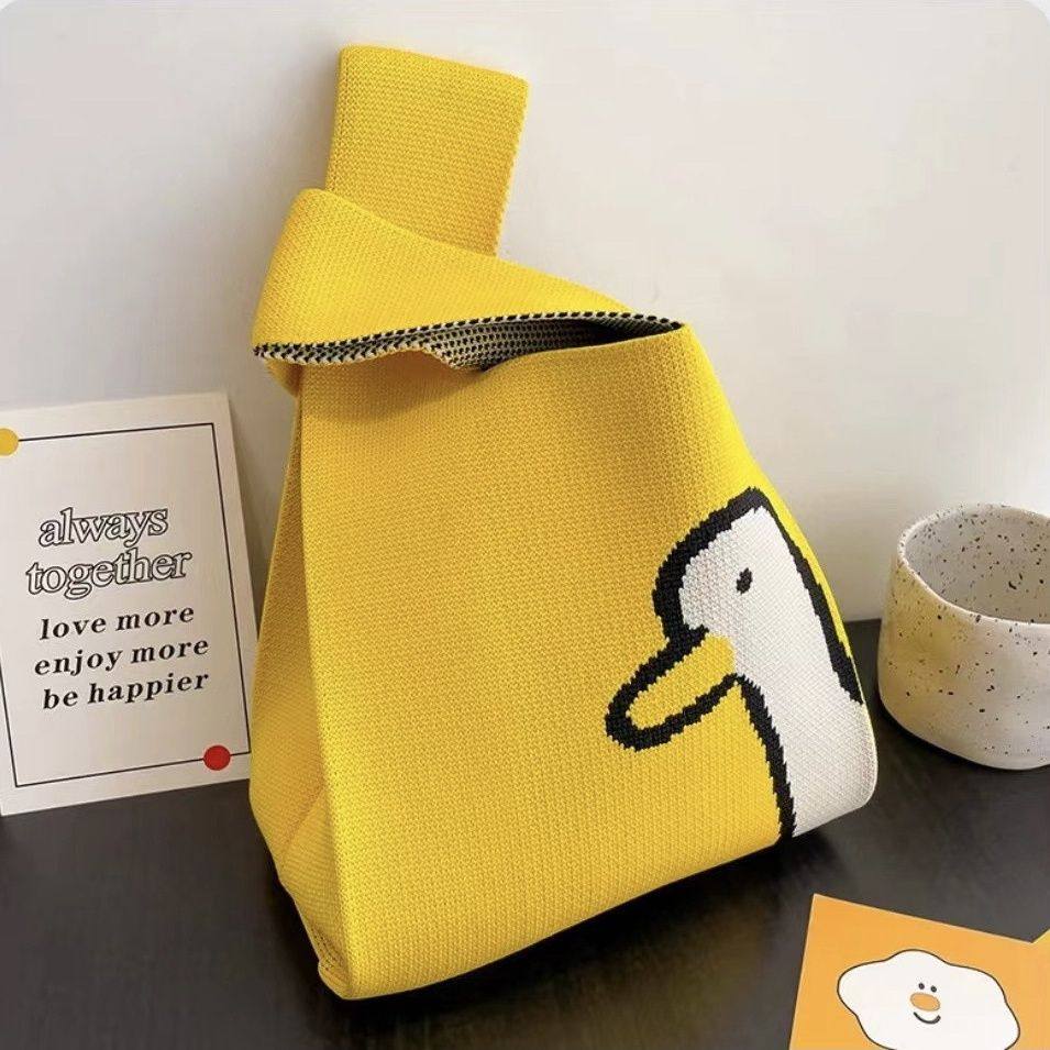 水桶包上班族手提袋可爱水桶型手拎便当包外出手提针织包新款编织,收纳整理,弹片收纳包,淘宝优惠券,粉丝福利购,淘宝优惠卷