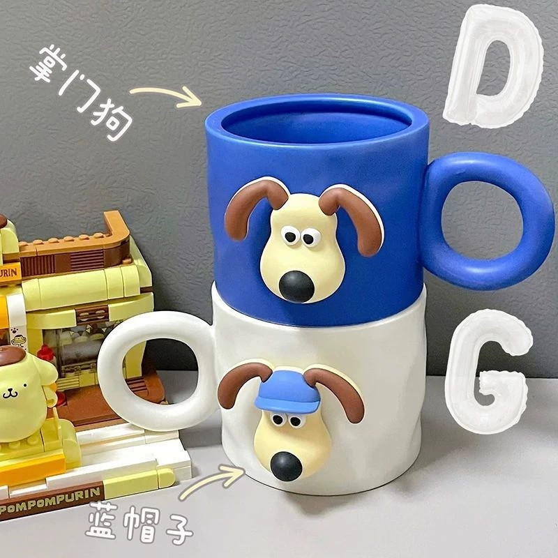 飞行员掌门狗可爱3D水杯贴