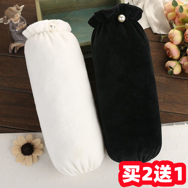 羽绒服工作防脏黑白套袖