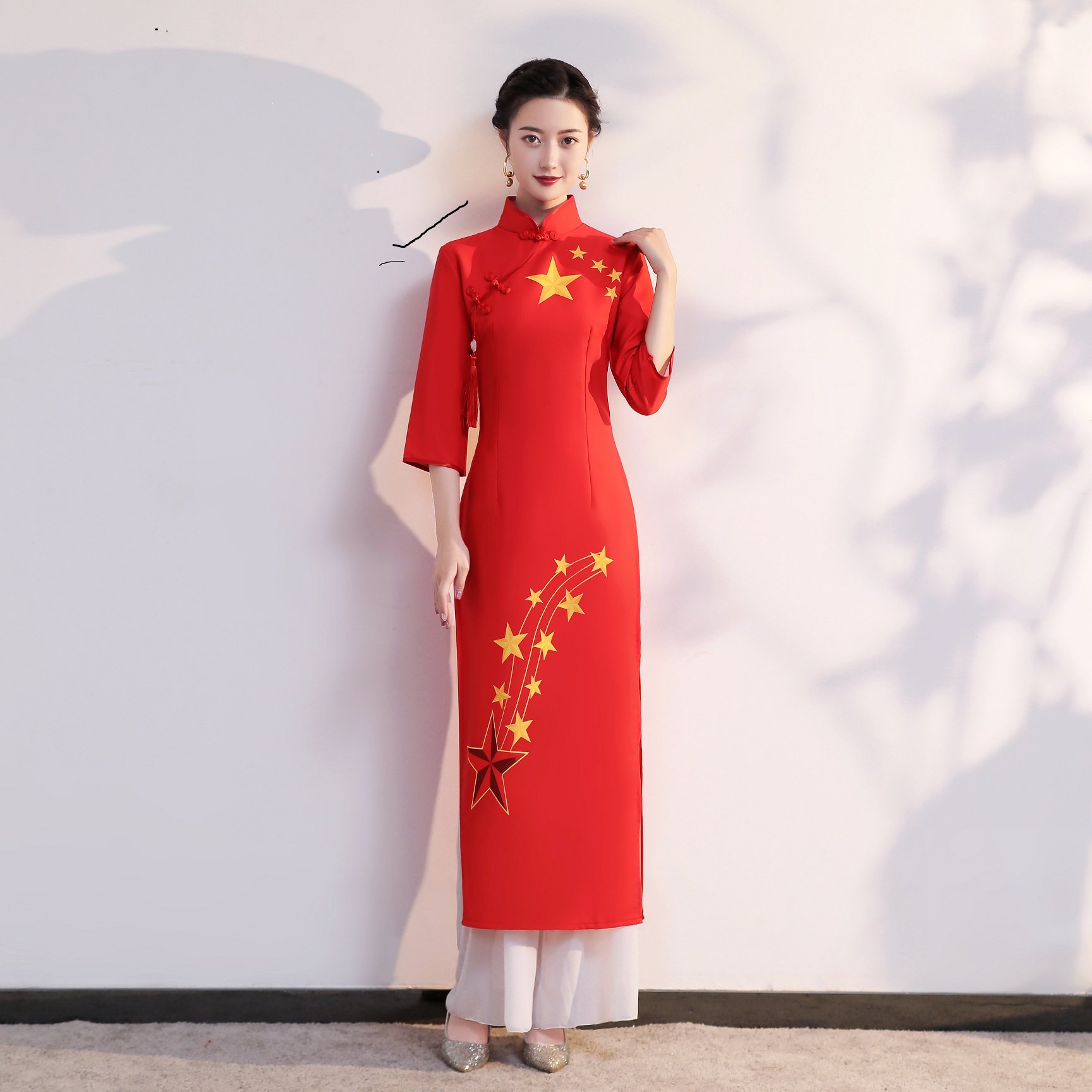 改良版奥黛旗袍秀走秀演出服女越旗袍