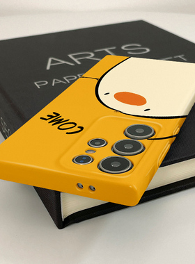 热情拥抱小鸡新款菲林壳s23+硬壳适用三星s24ultra华为OPPO苹果VIVO手机壳s22十/s21/a54/note10plus的保护套