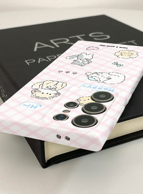 少女心小喵新款菲林壳s23+硬壳适用三星s24ultra华为OPPO苹果VIVO手机壳s22十/s21/a54/note10plus的保护套