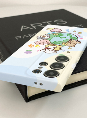 地球可爱好友新款菲林壳s23+硬壳适用三星s24ultra华为OPPO苹果VIVO手机壳s22十/s21/a54/note10plus的保护套