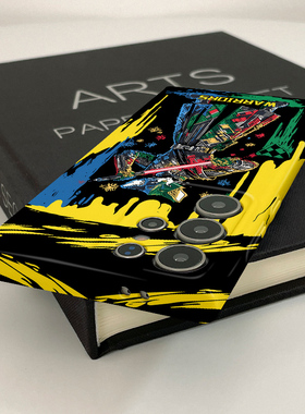 涂鸦猫武士新款菲林壳s23+硬壳适用三星s24ultra华为OPPO苹果VIVO手机壳s22十/s21/a54/note10plus的保护套