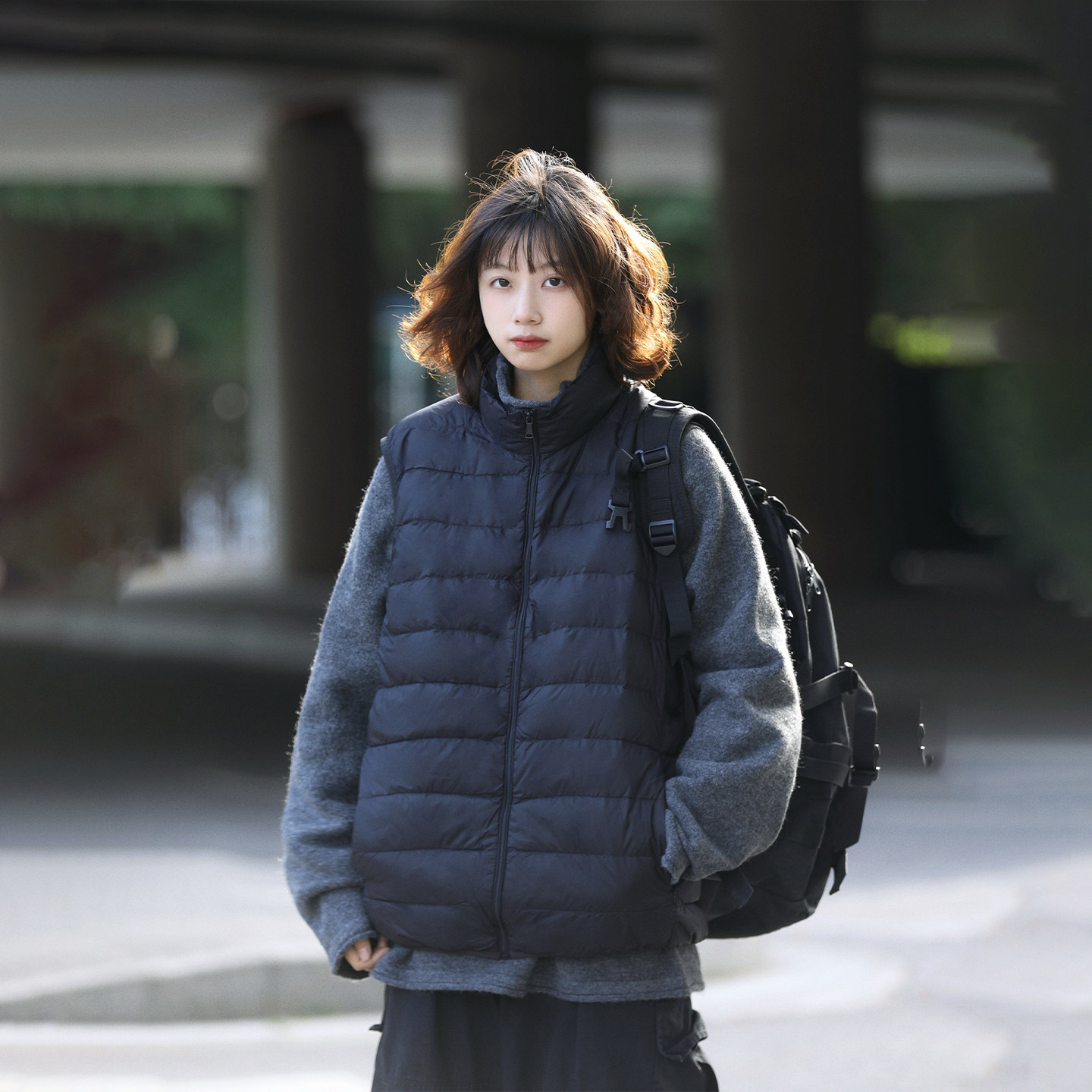 阿于呆90白鸭绒日系复古排骨立领羽绒马甲男口袋坎肩保暖外套女,男装,羽绒马甲,淘宝优惠券,粉丝福利购,淘宝优惠卷