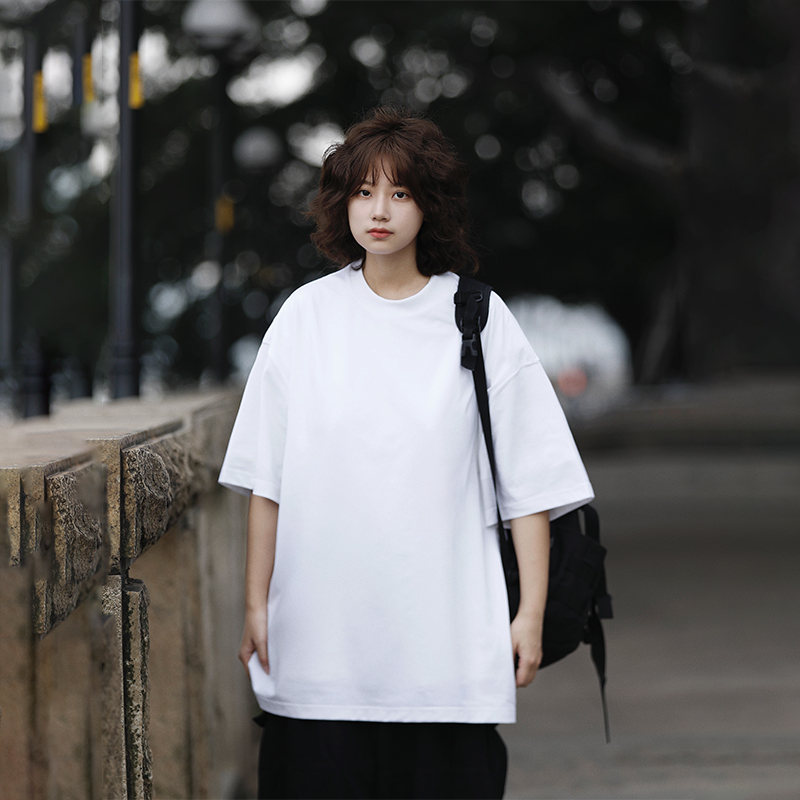 阿于呆短袖300g重磅纯棉T恤